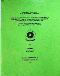 GAMBARAN KLINIS TERSANGKA DEMAM BERDARAH DENGUE YANG DIRAWAT INAP DI BAGIAN ANAK RSMH PALEMBANG PERIODE 1 JANUARI 2003-31 DESEMBER 2004