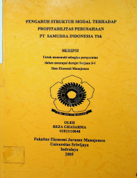 PENGARUH STRUKTUR MODAL TERHADAP PROFITABILITAS PERUSAHAAN PT. SAMUDRA INDONESIA, Tbk.