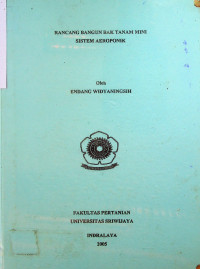 RANCANG BANGUN BAK TANAM MINI SISTEM AEROPONIK