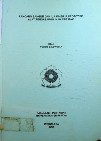 RANCANG BANGUN DAN UJI KINERJA PROTOTIPE ALAT PENGASAPAN IKAN TIPE RAK