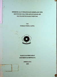 EFISIENSI ALAT PEMANGGANG KEMPLANG TIPE KONVEYOR PADA PERLAKUAN KADAR AIR DAN DIAMETER BAHAN MENTAH