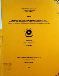 PENILAIAN PENGENDALIAN INTERN ATAS PENJUALAN DAN PENERIMAAN KAS SEHUBUNGAN DENGAN PEMERIKSAAN AKUNTAN PADA PT. PERTANI (PERSERO) WILAYAH SUMATERA BAGIAN SELATAN