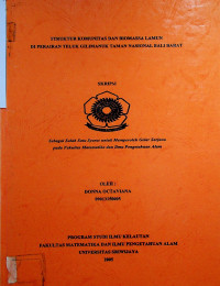 STRUKTUR KOMUNITAS DAN BIOMASSA LAMUN DI PERAIRAN TELUK GILIMANUK TAMAN NASIONAL BALI BARAT
