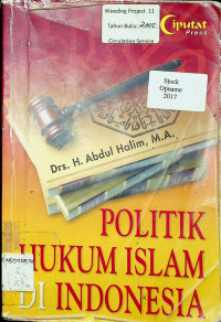 POLITIK HUKUM ISLAM DI INDONESIA