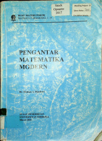 BUKU MATERI POKOK PENGANTAR MATEMATIKA MODERN: MATK 4211/3 SKS/MODUL 1-9