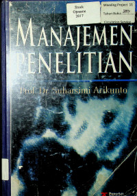 MANAJEMEN PENELITIAN