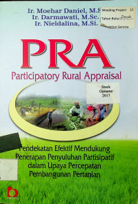 PRA Participatory Rural Appraisal: Pendekatan Efektif Mendukung Terapan Penyuluhan Partisipatif dalam Upaya Percepatan Pembangunan Pertanian