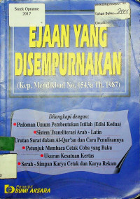 EJAAN YANG DISEMPURNAKAN (Kep. Mendikbud No.0543a Th. (1987)