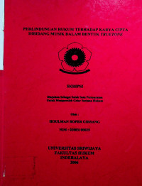 PERLINDUNGAN HUKUM TERHADAP KARYA CIPTA DIBIDANG MUSIK KE DALAM BENTUK TRUETONE