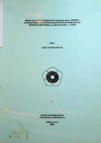 MORTALITAS DAN SERANGAN Epilachna sparsa HERBST. (COLEOPTERA: COCCINELLIDAE) SETELAH PERLAKUAN EKSTRAK BIJI NIMBA (Azadirachta indica A. JUSS)