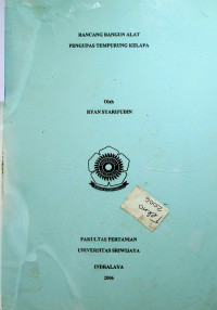 RANCANG BANGUN ALAT PENGUPAS TEMPURUNG KELAPA