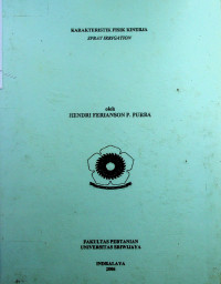 KARAKTERISTIK FISIK KINERJA SPRAY IRRIGATION