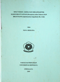 SIFAT FISIKO - KIMIA DAN ORGANOLEPTIK BAKSO BELUT SAWAH (Monopterus albus Zuieuw) DAN BELUT RAWA (Synbranchus bengalensis Mc. Clell)