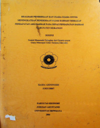 Image of REALISASI PENERIMAAN DAN USAHA-USAHA UNTUK MENINGKATKAN PENERIMAAN PAJAK DAERAH TERHADAP PENDAPATAN ASLI DAERAH PADA DINAS PENDAPATAN DAERAH KABUPATEN MERANGIN