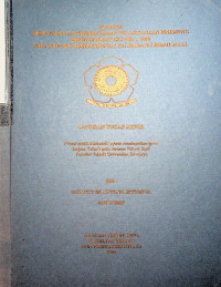 ANALISA PENGENDALIAN PROSES TAHAP PELAKSANAAN FINISHING BERDASARKAN ISO 9001 : 2000 PADA PROYEK PEMBANGUNAN PALEMBANG INDAH MALL