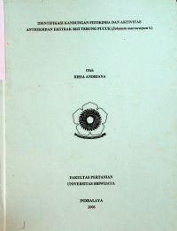 IDENTIFIKASI KANDUNGAN FITOKIMIA DAN AKTIVITAS ANTIOKSIDAN EKSTRAK BIJI TERUNG PUCUK (Solanum macrocarpon L)