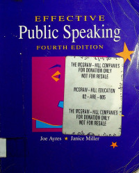 EFFECTIVE Public Speaking; FOURTH EDITION