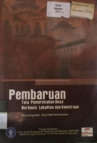 Pembaruan Tata Pemerintahan Desa Berbasis Lokalitas dan Kemitraan