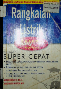 Rangkaian Listrik : Schaum's easy outlines belajar SUPER CEPAT