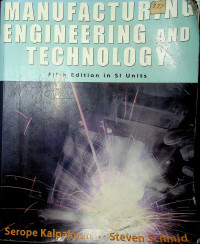 MANUFACTURING ENGINEERING AND TECHNOLOGY  5TH EDITION