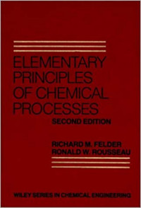 ELEMENTARY PRINCIPLES OF CHEMICAL PROCESSES