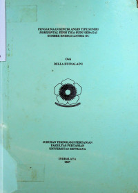 PENGGUNAAN KINCIR ANGIN TIPE SUMBU HORIZONTAL JENIS TIGA SUDU SEBAGAI SUMBER ENERGI LISTRIK DC