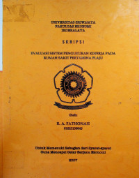 EVALUASI SISTEM PENGUKURAN KINERJA PADA RUMAH SAKIT PERTAMINA PLAJU