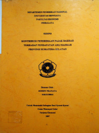 KONTRIBUSI PENERIMAAN PAJAK DAERAH TERHADAP PENDAPATAN ASLI DAERAH PROVINSI SUMATERA SELATAN