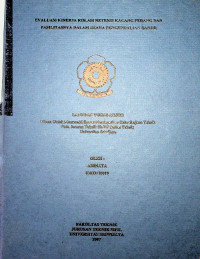 EVALUASI KINERJA KOLAM RETENSI KACANG PEDANG DAN FASILITASNYA DALAM USAHA PENGENDALIAN BANJIR