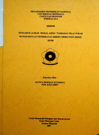 PENGARUH ALIRAN MODAL ASING TERHADAP NILAI TUKAR RUPIAH DENGAN PENDEKATAN ERROR CORRECTION MODEL