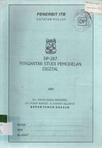 DP-287 : PENGANTAR STUDI PEMODELAN DIGITAL