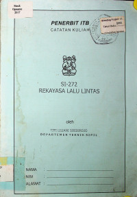 SI 272 : REKAYASA LALU LINTAS