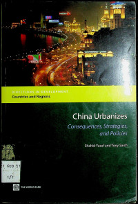 China Urbanizes: Consequnces, Strategies, and Policies