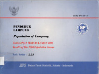 PENDUDUK LAMPUNG : HASIL SENSUS PENDUDUK TAHUN 2000