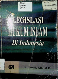 LEGISLASI HUKUM ISLAM Di Indonesia