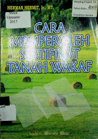 CARA MEMPEROLEH SERTIFIKAT TANAH WAKAF