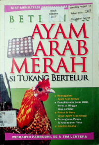 BETERNAK AYAM ARAB MERAH : SI TUKANG BERTELUR