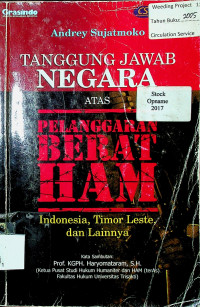 Image of TANGGUNG JAWAB NEGARA ATAS PELANGGARAN BERAT HAM: Indonesia, Timor Leste, dan Lainnya