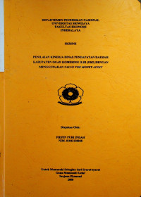 PENILAIAN KINER.IA DINAS PENDAPATAN DAERAH KABUPATEN OGAN KOMERING ILIR (OKI) DENGAN MENGGUNAKAN VALUE FOR MONEY AUDIT