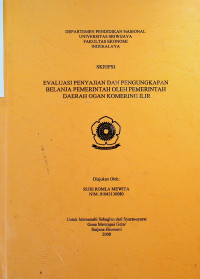 EVALUASI PENYAJIAN DAN PENGUNGKAPAN BELANJA PEMERINTAH OLEH PEMERINTAH DAERAH OGAN KOMERING ILIR