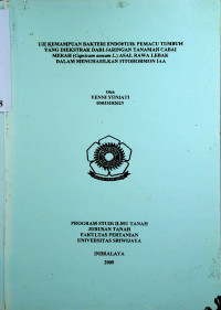 UJI KEMAMPUAN BAKTERI ENDOFITIK PEMACU TUMBUH YANG DIEKSTRAK DARI JARINGAN TANAMAN CABAI MERAH (Capsicum annum L.) ASAL RAWA LEBAK DALAM MENGHASILKAN FITOHORMON IAA