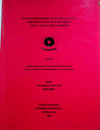 RESTRUKTURISASI KREDIT MACET MELALUI UPAYA PERPANJANGAN JANGKA WAKTU KREDIT PADA PT. BANK SUMSEL PALEMBANG
