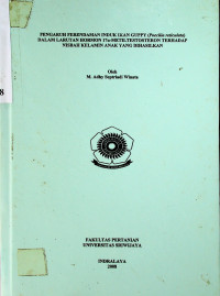 PENGARUH PERENDAMAN INDUK IKAN GUPPY (Poecilia reticulata) DALAM LARUTAN HORMON 17α-METILTESTOSTERON TERHADAP NISBAH KELAMIN ANAK YANG DIHASILKAN