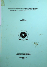 EFEKTIVITAS PENEKANAN PENYAKIT REBAH SEMAI CABAI MENGGUNAKAN BAHAN-BAHAN ALAMI