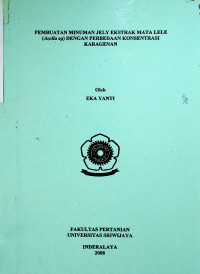 PEMBUATAN MINUMAN JELY EKSTRAK MATA LELE (Azolla sp) DENGAN PERBEDAAN KONSENTRASI KARAGENAN