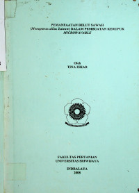 PEMANFAATAN BELUT SAWAH (Monopterus albus Zuieuw) DALAM PEMBUATAN KERUPUK MICROWAVABLE