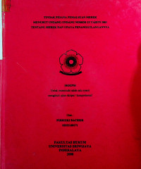 TINDAK PIDANA PEMALSUAN MEREK MENURUT UNDANG-UNDANG NOMOR 15 TAHUN 2001 TENTANG MEREK DAN UPAYA PENANGGULANGANNYA