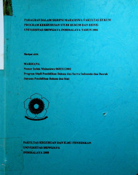 PARAGRAF DALAM SKRIPSI MAHASISWA FAKULTAS HUKUM PROGRAM KEKHUSUSAN STUDI HUKUM DAN BISNIS UNIVERSITAS SRIWIJAYA INDERALAYA TAHUN 2006