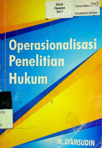 Operasionalisasi Penelitian Hukum