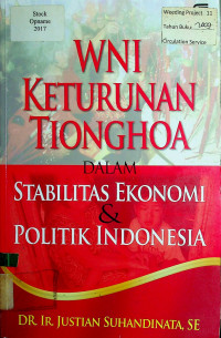 WNI KETURUNAN TIONGHOA DALAM STABILITAS EKONOMI & POLITIK INDONESIA